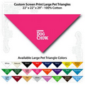 22"x22"x29" Hot Pink Custom Printed Imported 100% Cotton Pet Bandanna